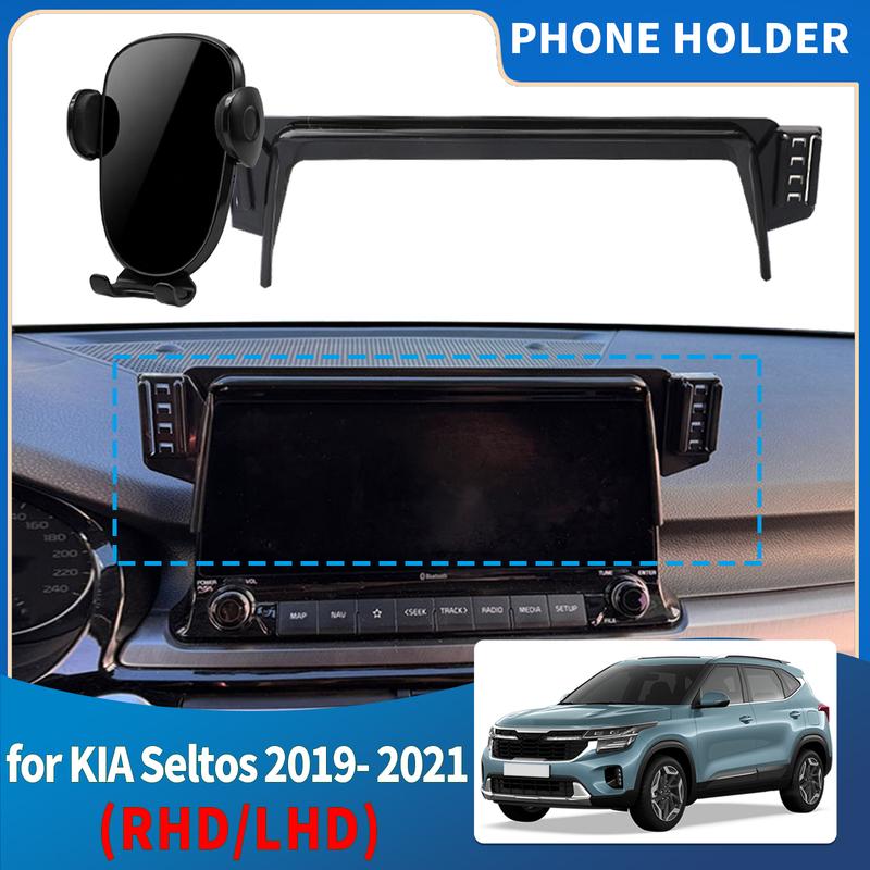 Für KIA Seltos KX3 Rechts-/Linkslenker - GPS-Navigation Integrierter Bildschirmhalter Handyhalter Halterung Auto Zubehör