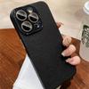 Luxury Leather Texture Silicone Case for Apple iPhone 16 15 14 Plus 13 12 Pro Max Glass Camera Lens Protection Shockproof Cover