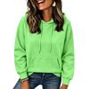 Felpa Casual da Donna Colore Spalle Cadenti Manica Lunga Pullover