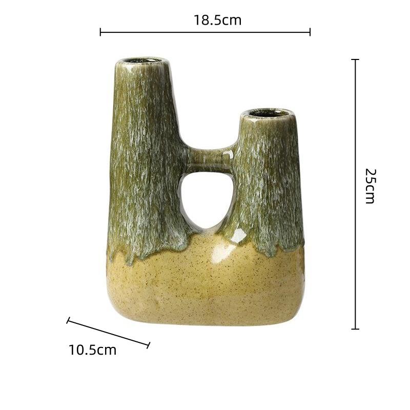 Keramische Vaas Abstract Oven-veranderend Gekleurd Glazuur Keramisch Handwerk Bloemstuk Accessoires Bloemenvaas Huisdecoratie