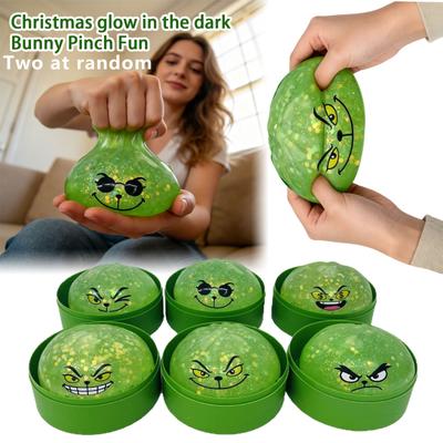 Toy In the Dark Green, Christmas Stress Bun with Random Expressions