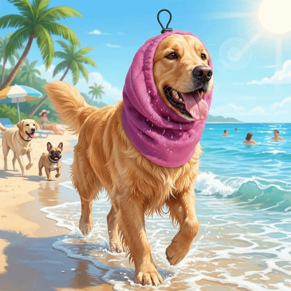 Quick Dry Pet Dog Earmuffs Elastic Mesh Dog Ear Cover Comfortable Pet Neck Gaiter  Dog Walking