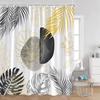 Abstract Geometrics Shower Curtains Mid-Century Nordic Minimalist Bathroom Decortaions Modern Polyester Bath Curtain With Hooks