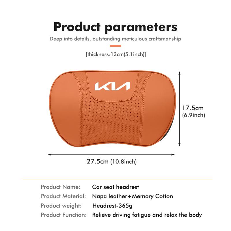 AANM1 Car Headrest Neck Rest Cushion Breathable Memory Lumbar Supports For KIA Rio K5 K2 Sportage Ceed Sorento Picanto Stinger Soul