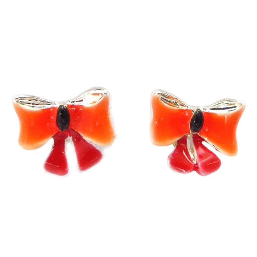 Les Trésors De Lily [R8188] - Boucles Créateur 'Nœud Romantique' orange - 12x10 mm