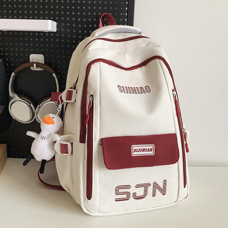 School Bag Children's Primary School Students Girls Junior High School Students College Students Male Color Matching Backpack Backpack