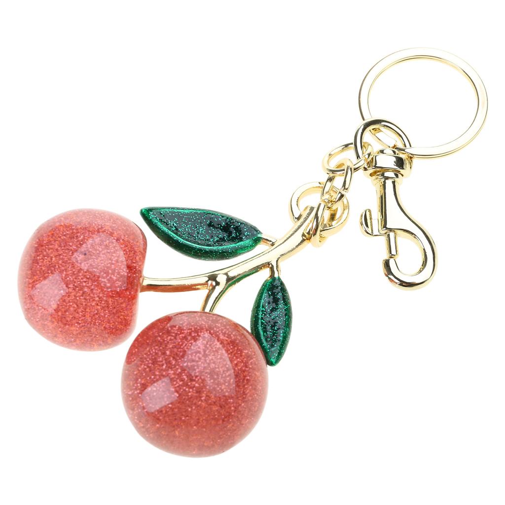 Fashionable Cherry Shaped Keychain Adorable Cherry Fashion Key Chain Stylish Keyrings Jewelry for Car Keys or Bags