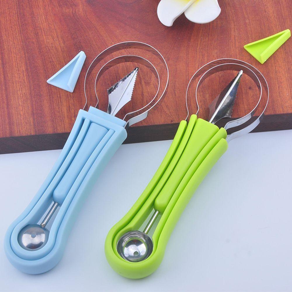 Doppelköpfiger Fruchtkugelausstecher 4-in-1 Cantaloupe Fruchtlöffel Kreativität Fruchtschneider Für Küche