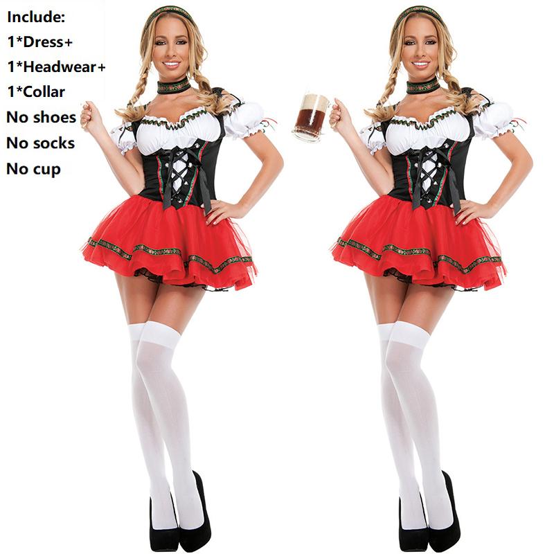 Oktoberfest German Beer Maid Wench Outfit Stage Costume Clothing Womens