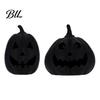 Gothic Home Decoration Halloween Pumpkin Figurine, Black Resin Spooky Face Sculpture, Durable Seasonal Table Centerpiece Tabletop for Mantel Fireplace