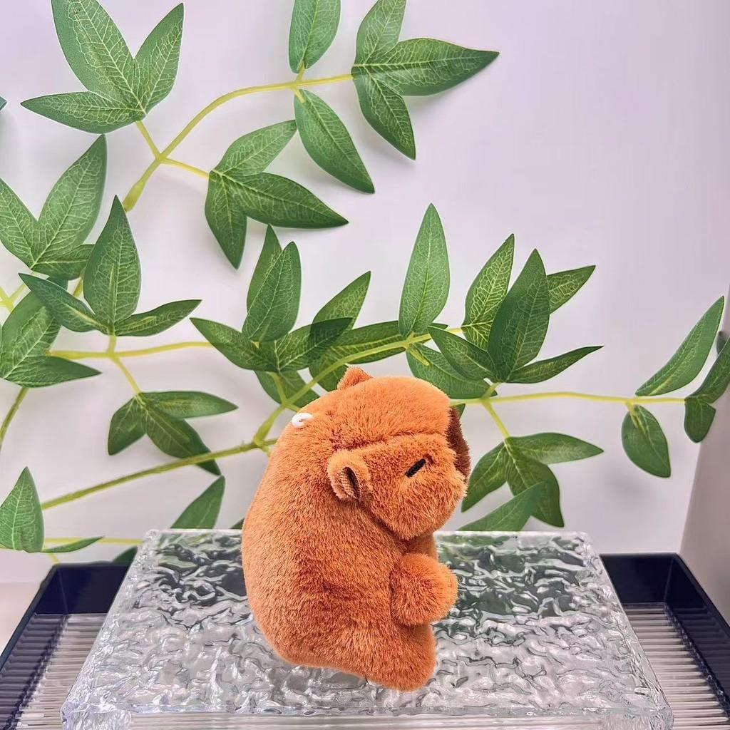 Luxurious Long Plush Capybara Keychain Unique Animal Pendant For Bags And Keyrings