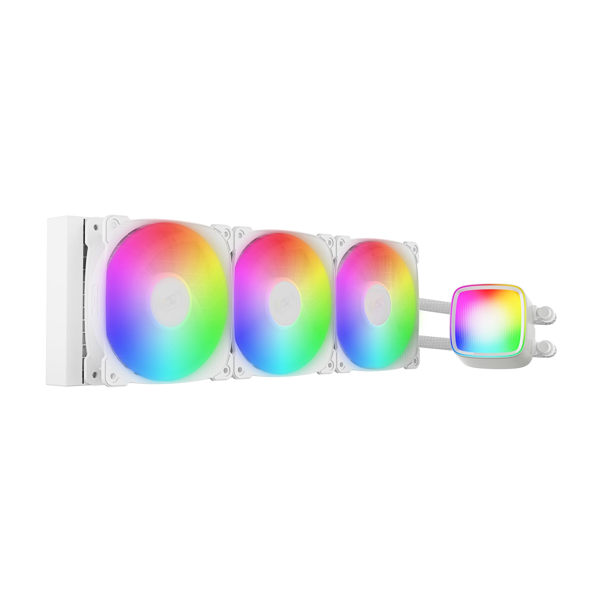 

GEOMETRIC FUTURE 360mm Radiator Simple Water Cooling Kit Eskimo Pro 36W K6 Pump x Large Thermal Conductive Copper Base Equipped with Japanese білий