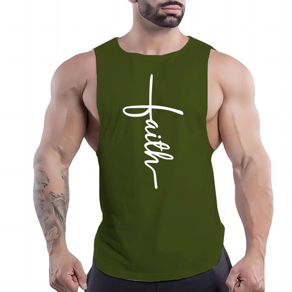 Sommer Herren Freizeit Sport Rundhals Weste Kreative Grafiken 2D Druck Trend Bequem Atmungsaktiv Ärmelloses T-Shirt