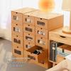 Thickened Kraft Paper Shoe Storage Drawer - Transparent, Dustproof, Corrugated Cardboard Box for Dorms & Homes