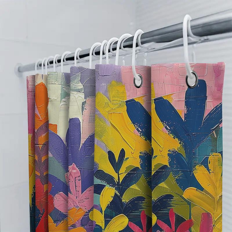 Vibrant Floral Shower Curtain Bold Colors For Bathroom Decor