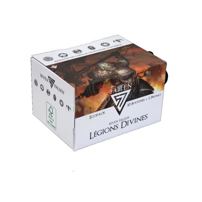 Card Games - DIVINE LEGIONS - SEVEN FALLEN Eco Pack - 10 Boosters - 1 Promo Card - For Children