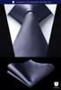 [HISDERN] Plain Tie Set of 3, Formal Tie and Pocket Square Set for Men, Perfect for Weddings, Father's Day Gifts, Washable T3-01