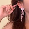 Clear Blue Resin Flower Earrings: Sea Salt Breeze Style for Summer Seaside Vacations