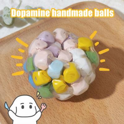 Yousheng Cube Filled Crunchy Stress Ball Anxiety Relief Shapeable Squeeze Ball Sensory Toy Portable Travel Moldable Ball Pinch Fidget Toy