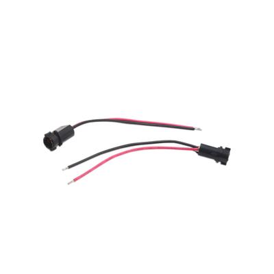 ACROPIX 2pcs Car T5 Panel Light Lamp Bulb Extension Wire Harness Socket Connector Black