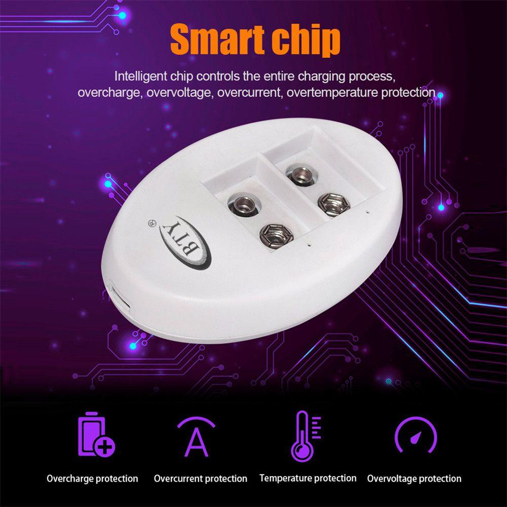 Universal Portable Rechargeable Intelligent Battery Charger 2 Slot Adapter Fast Charging Dock