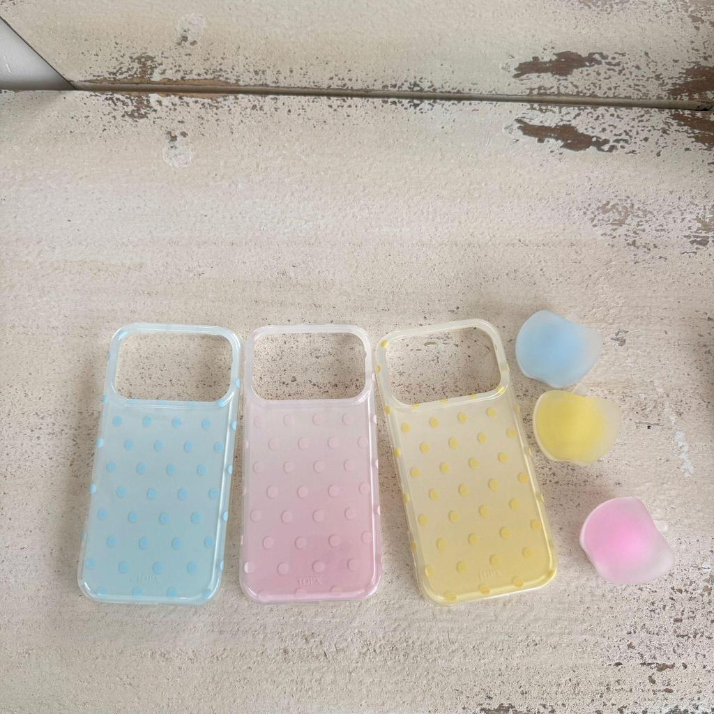 Etui na iPhone 17 Pro Max w koreańskim stylu w kropki, kompatybilne z iPhone 16/15, dla kobiet
