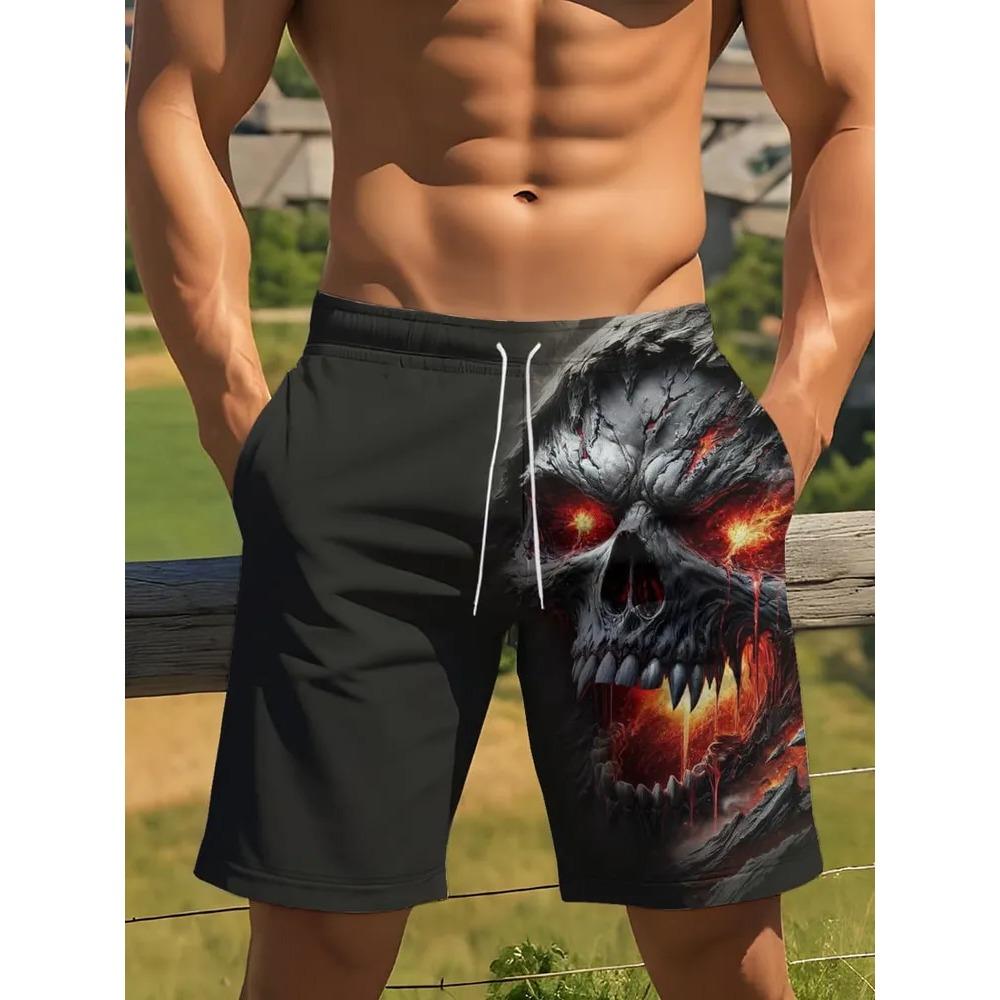 Men s Casual Shorts Outdoor Wear Creative Colorful 3D Printed Shorts Loose Casual Plus Size Breathable Vacation Style Summer Versatile Shorts S