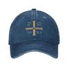 Nuovo Berretto da Baseball Stampato Cristiano Ortodosso - Berretto con Visiera in Denim di Cotone Lavato Vintage - Adatto Sia per Uomini Che per Donne