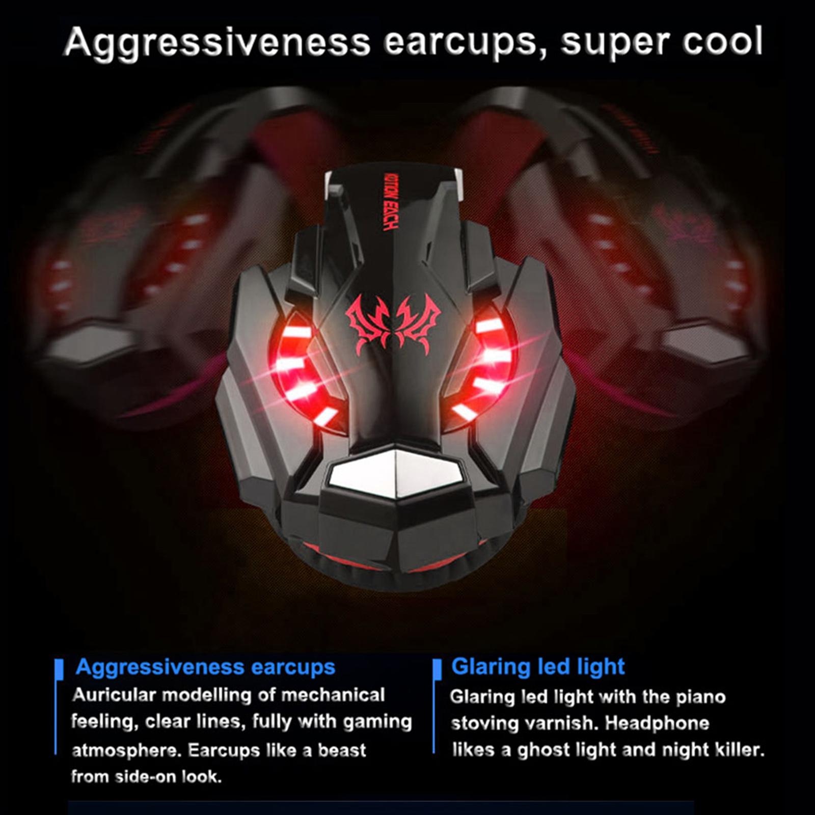 

G9000 3.5mm Gaming Headphone Stereo Game Headset Noise Cancellation Earphone with Mic LED Light Volume Control for PS4