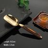 Stainless Steel Tea Leaf Spoon with Ebony Handle