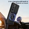 Für OPPO Reno 12 Hülle Oppo Reno12 Pro 5G Cover Handyhülle Magsafe Magnetischer Klapphalter Militärische Panzerung Kamera Schutzhülle