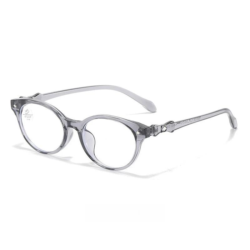 Women'S Ins Style Retro Small Frame Oval Plain Glasses Premium-Quality Versatile Blue Light Blocking Eyewear Men Goggles