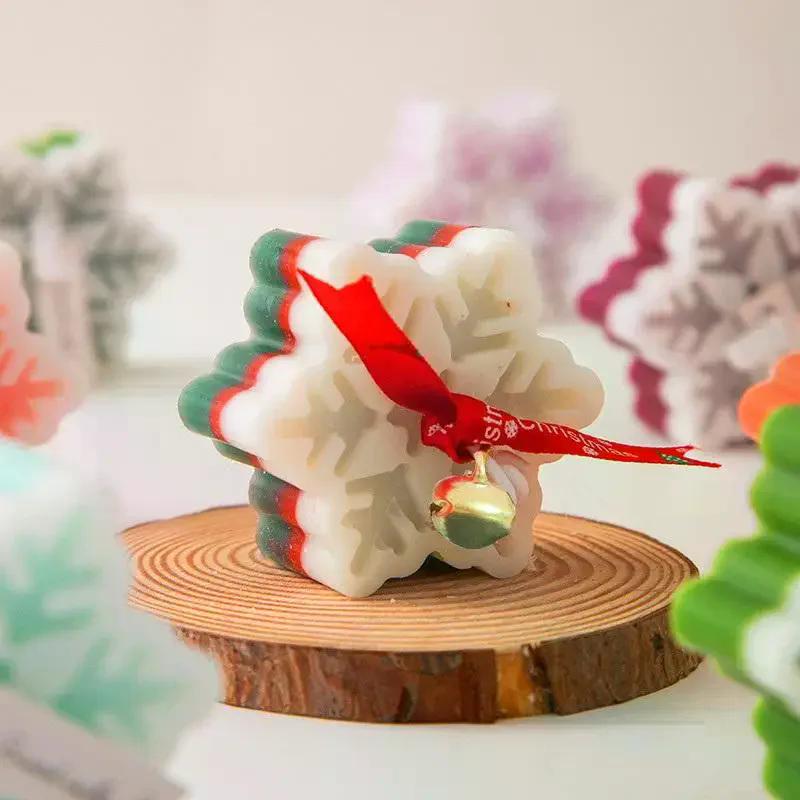 Christmas Scented Candle Gifts with Snowflake Designs Winter Home Decor Souvenirs