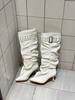 Pointed stiletto high boots belt buckle knight women's boots 2026 autumn and winter new stacking boots long boots over the knee fashion boots