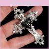 Y2k Gothic Style Cross Necklace With Electroplated Alloy For Female Fashion
