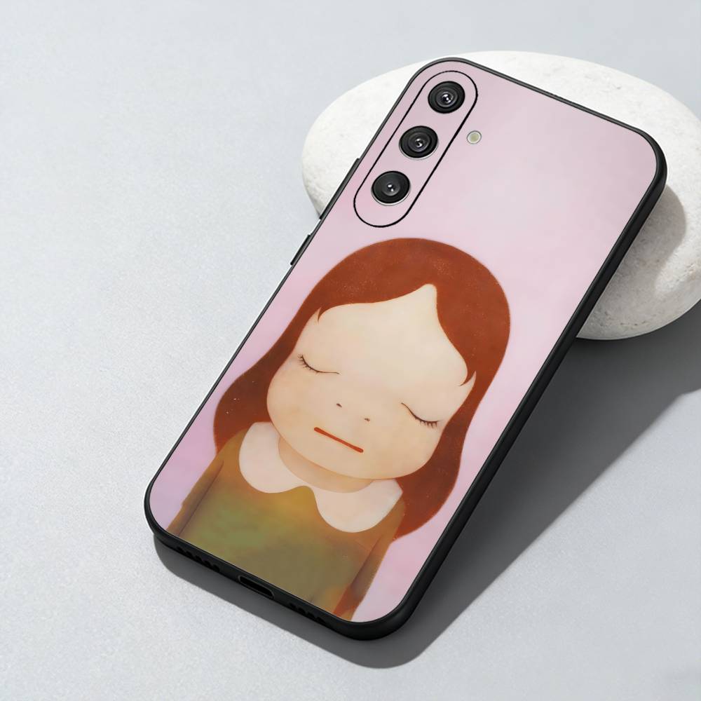 

Cute Drawing Art Y-Yoshitomo N-Nara-a Phone Case For Samsung Galaxy A73,A72,A71,A70,A52,A51 Others Soft Black Cover Samsung a21s