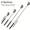 Extra-Long Telescopic Back Scratcher Stainless Steel Hand Massager with Non-Slip Rubber Grip Ideal for Hard-to-Reach Areas