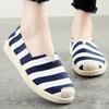 Cloth shoes black white canvas ethnic lazy shoes lightweight Doudou shoes