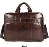 Jiameida Retro Genuine Leather Men's Business Briefcase - Large Capacity Handbag and Laptop Bag
