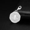 Saint Benedict Medal Pendant with Lobster Clasp Stainless Steel Benedict Charm for DIY Jewelry Keyrings
