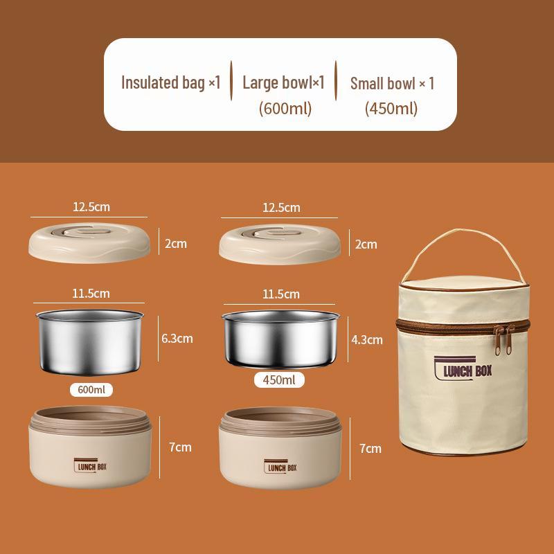 Cutie de prânz portabilă cu capacitate mare, multistrat, din oțel inoxidabil 316, izolată, pentru microunde