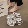 Slippers Women's Summer Outer Wear Fashionable Thick Bottom with Skirt Height Increase New High-end High-heeled Beautiful Cool Slippers