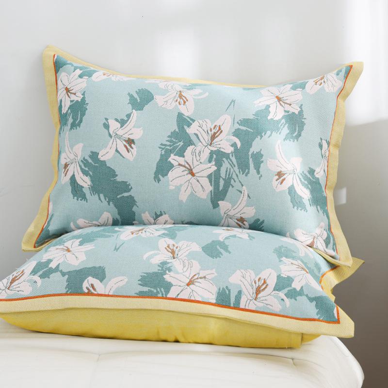 Blume Sommerdecke Tagesdecke für Sofabetten Baumwollgaze 230*250 48*74 Kissenbezüge Hohe Qualität