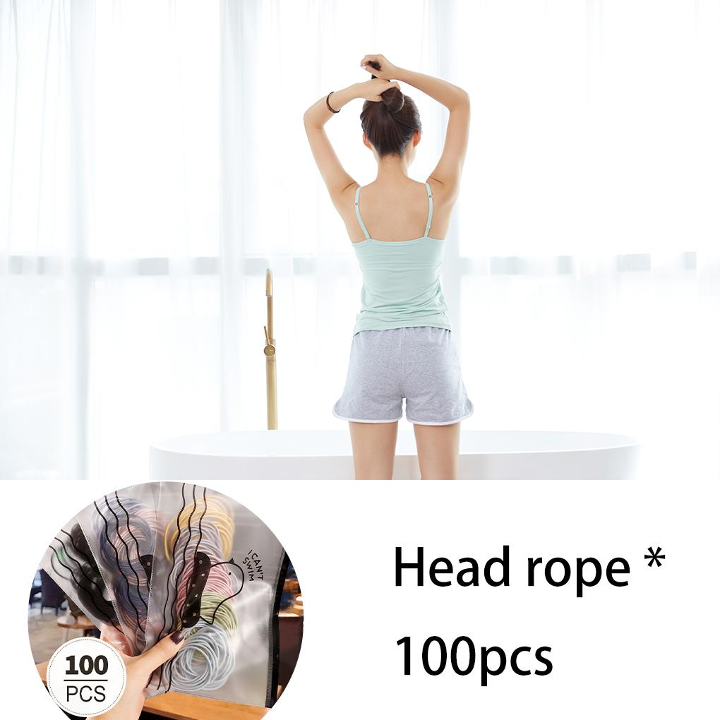 100 Pieces Girl Hair Bands Household Simple Style Women Hairs Ties Hairdressing Hairband Hairstyling Rope Headdress for Home Use