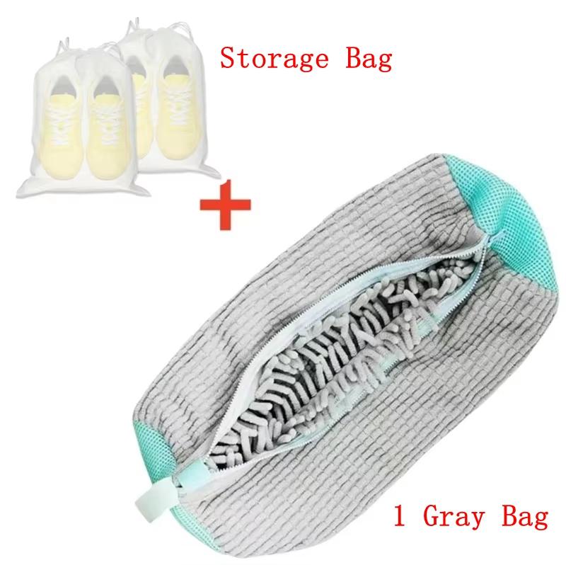Shoe Washing Bag Sneakers Laundry Shoes Net Protector Fluffy Microfiber Machine Laundry Bag Drying Bags