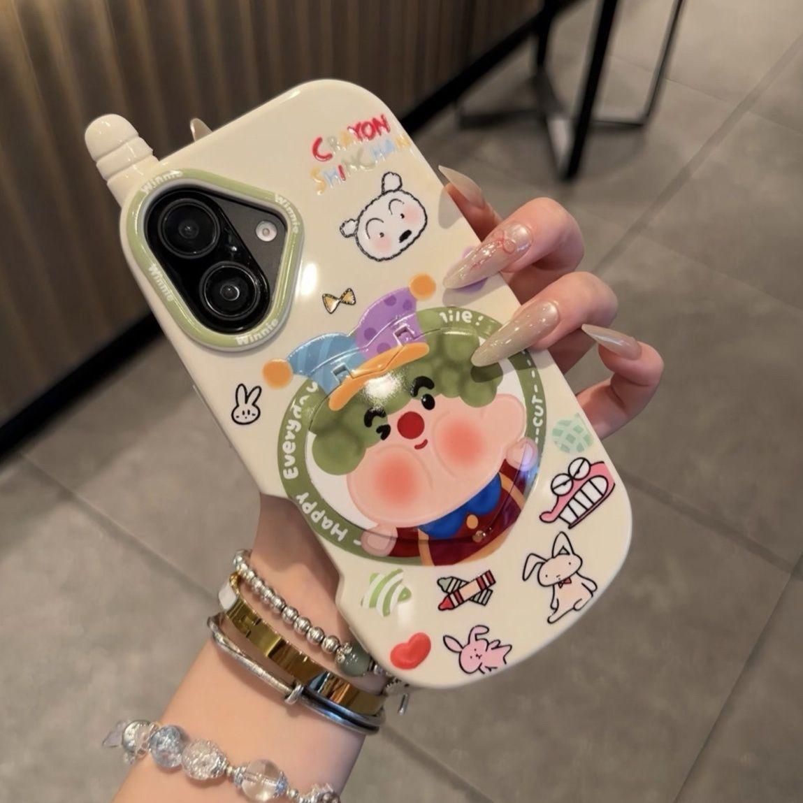

Cartoon Big Brother Makeup Mirror Applicable To Apple 16 Mobile Phone Case IPhone 15 Protective Case 14 Soft Case 13 Niche 12 Apple 12PROMAX