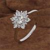 Luxury Snowflake Diamond Ring: Elegant European & American Design for Women’s Fashion Weddings