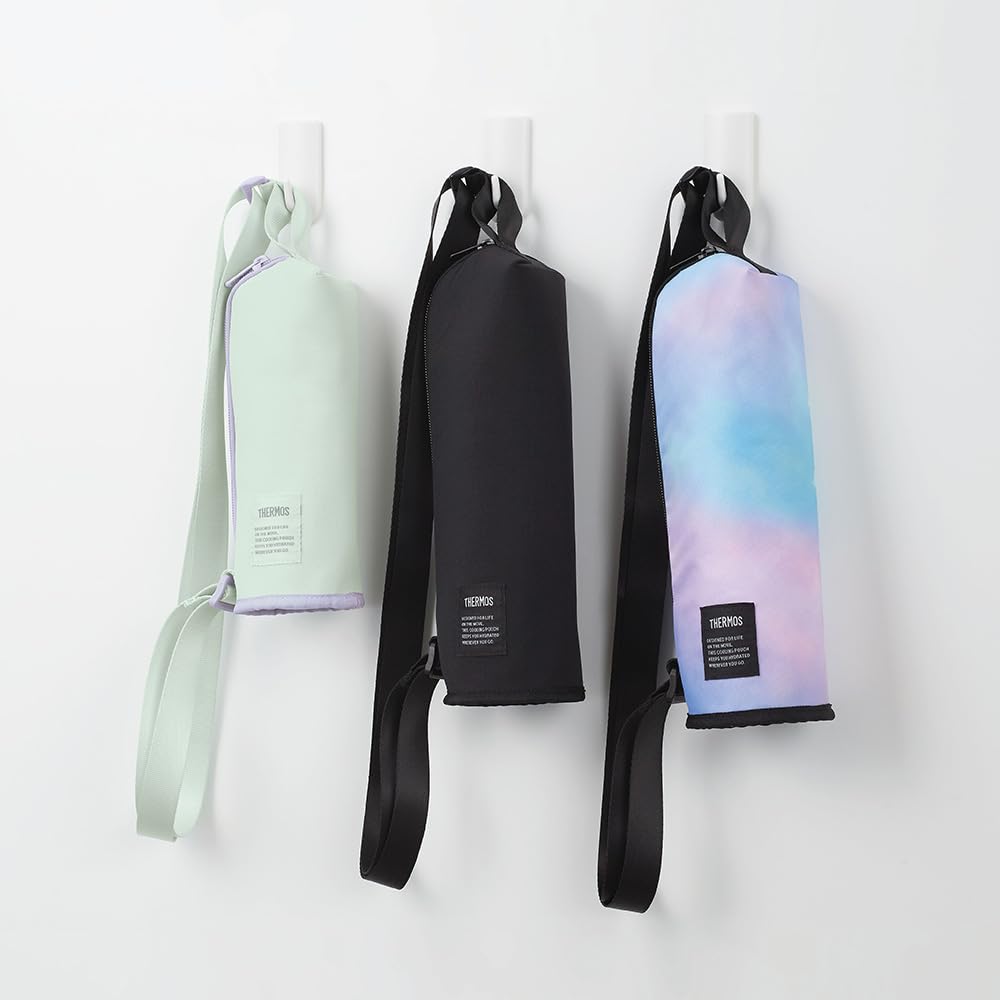 Thermos My Bottle 500ml with shoulder machine BK Pouch, approx. capacity, strap, strap, washable, black, APQ-500