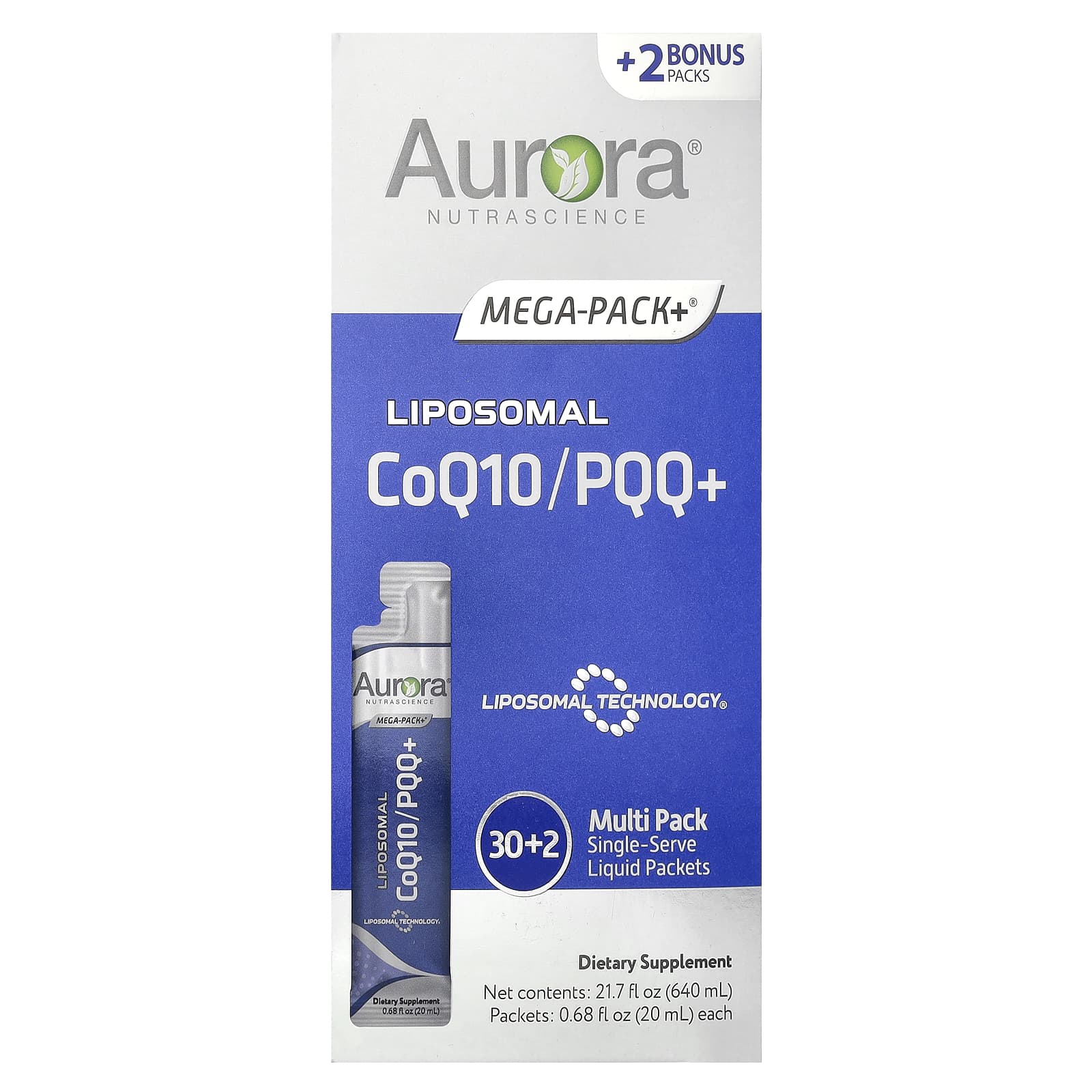 

Liposomal Coq10/Pqq+, 32 Packs, 20Ml (0.68Fl Oz) Each