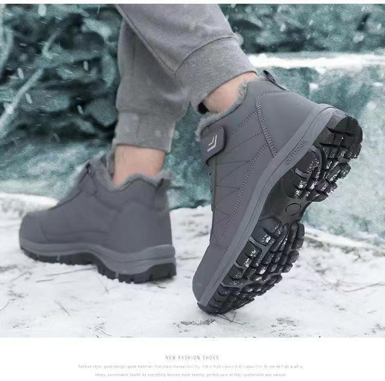 Men's Soft Sole Cotton Walking Shoes - Non-Slip, Warm Winter Boots for Elderly